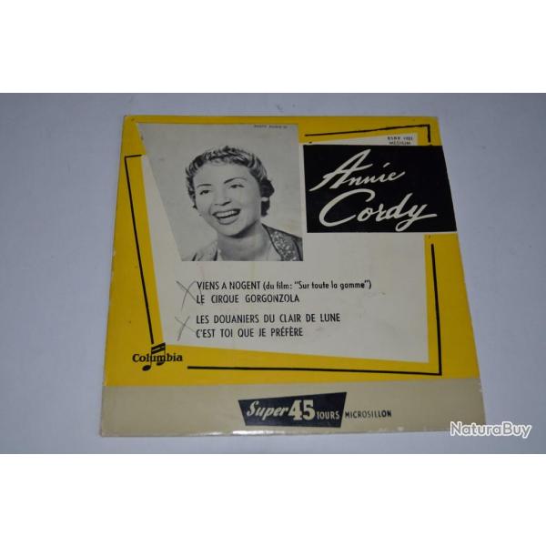 Vinyle 45T Chanson  Annie Cordy ?- Viens � Nogent