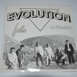 Vinyle 45T Rock pop Evolution - Folie / Le mendiant