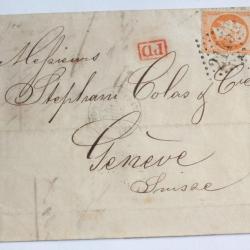 Pli marque postale France empire laur&eacute;  40c 1965 obl 2145