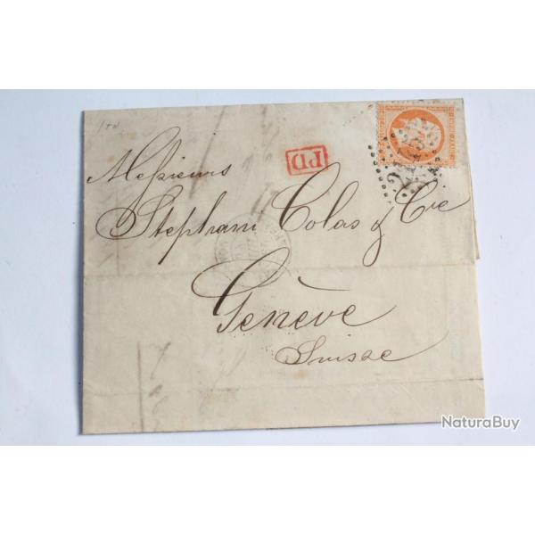 Pli marque postale France empire laur�  40c 1965 obl 2145