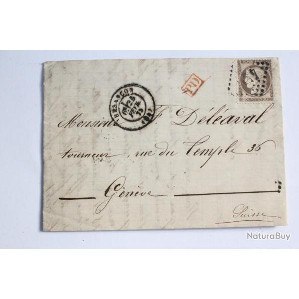 Pli marque postale France C�r�s IIIe r�publique 30c 1975