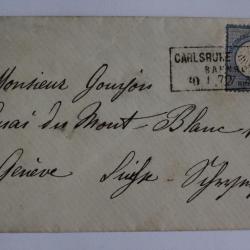 Timbre Allemagne Empire 1872 aigle en relief zone sud N&deg;10