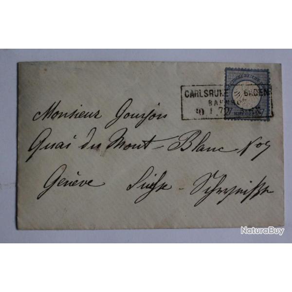 Timbre Allemagne Empire 1872 aigle en relief zone sud N�10