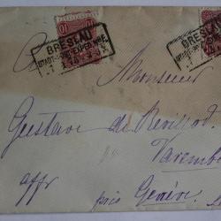 Timbres Allemagne empire 10 pfennige oblit&eacute;r&eacute; Breslau 1876