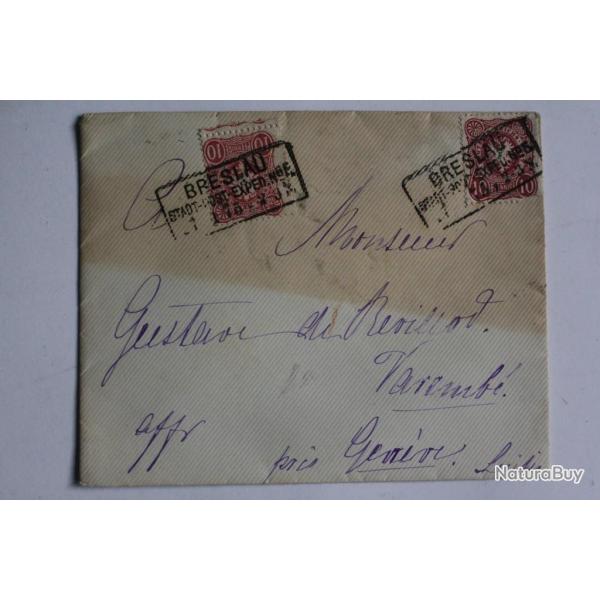 Timbres Allemagne empire 10 pfennige oblit�r� Breslau 1876