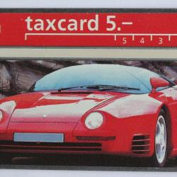 T&eacute;l&eacute;carte L&G Porsche Michael Madsen Autoart 212L Suisse 1992