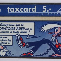 T&eacute;l&eacute;carte L&G Laboratoire Auer 111E Suisse 1991