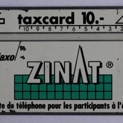T&eacute;l&eacute;carte L&G Zinat Glaxo AG fran&ccedil;ais 912E Suisse 1989