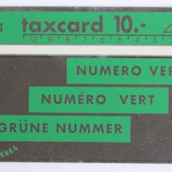 T&eacute;l&eacute;carte L&G Num&eacute;ro vert 004B vert clair Suisse 1990