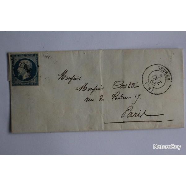 Timbre France Napol�on III second empire 20c 1855