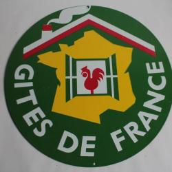 Plaque émaillée Gîtes de France double face 46 cm