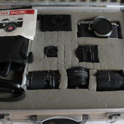 Appareil photo Pentax ME Super valise rangement et accessoires