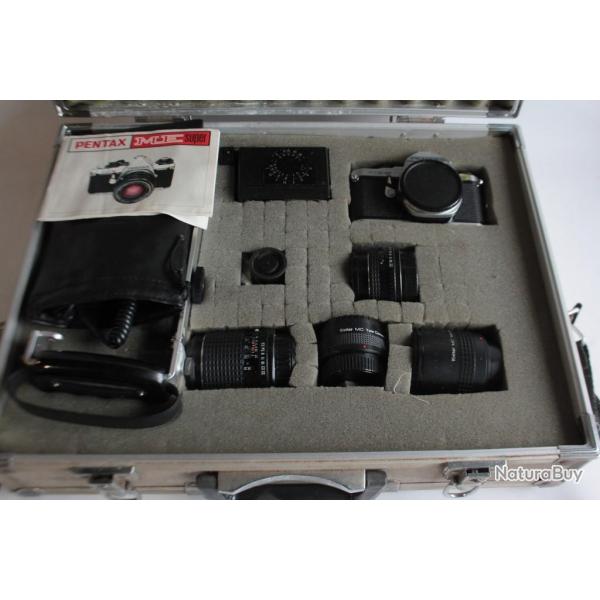 Appareil photo Pentax ME Super valise rangement et accessoires