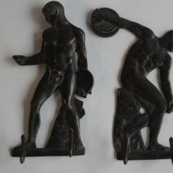 Patères murales Bronze Athlètes grecs