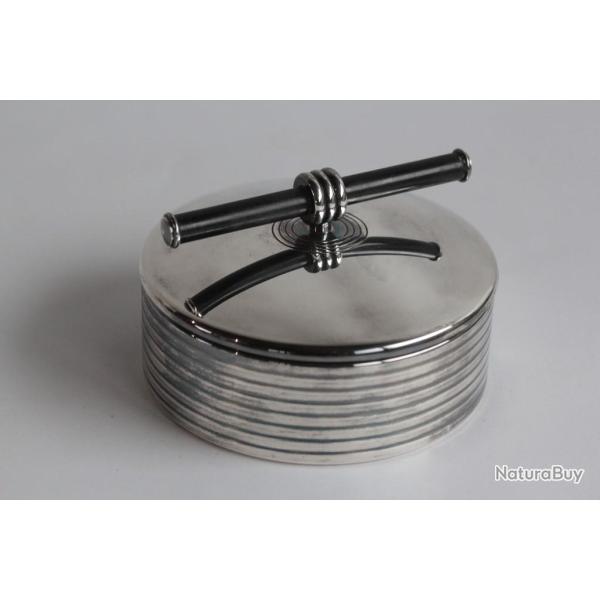 CHRISTOFLE Boite ronde Laque de Chine Talisman