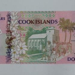 Billet 3 Dollars &Icirc;les Cook Aitutaki 1992 neuf