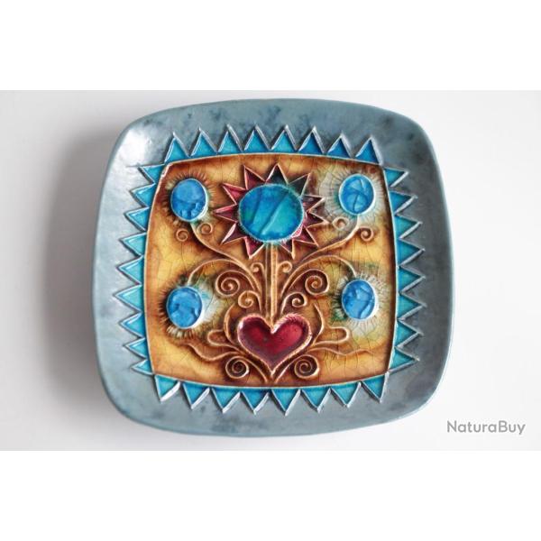 Vide poche c�ramique �maill�e Jean-Claude TABURET HB Quimper