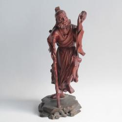 Sculpture Immortel Liu Tieguai bois sculpt&eacute; Chine