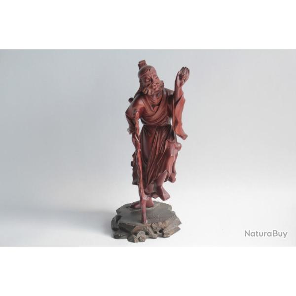 Sculpture Immortel Liu Tieguai bois sculpt� Chine