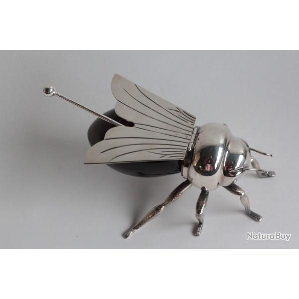 Pot � miel Abeille m�tal argent� Eklington Bee Honey Pot