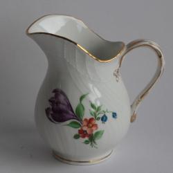 Pot &agrave; cr&egrave;me porcelaine KPM Berlin Allemagne Fleurs papillon