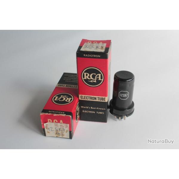 Paire Ampoules radio RCA electron tube 6SK7