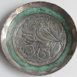 Coupelle dinanderie LOYS Lucha Oiseau Art déco