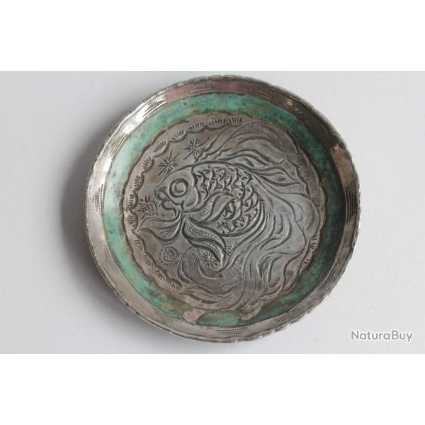 Coupelle dinanderie LOYS Lucha Poisson Art d�co