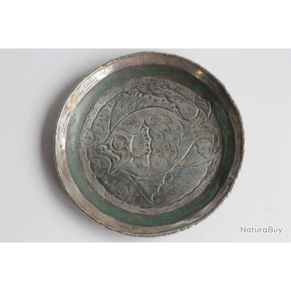 Coupelle dinanderie LOYS Lucha Poisson Art d�co