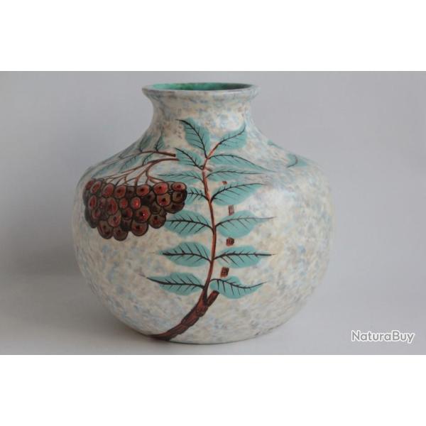 Louis Auguste DAGE Vase c�ramique Art d�co