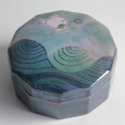 Bonbonnière céramique émaillée Cloutier Frères France