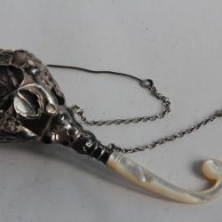 Porte Bouquet de bal argent nacre Napoléon III