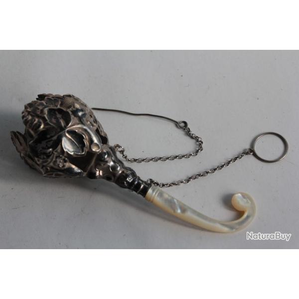 Porte Bouquet de bal argent nacre Napol�on III