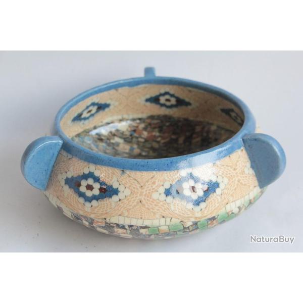 VALLAURIS Coupe c�ramique mosa�que Jean Gerbino