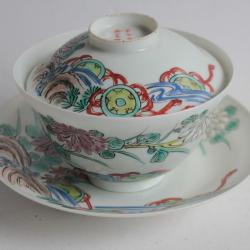 Tasse &agrave; th&eacute; porcelaine fine Japon Gaiwan Eggshell