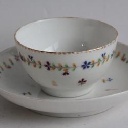 Tasse Bol &agrave; th&eacute; porcelaine Nyon Bleuets Suisse