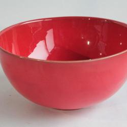 LIFAS Saladier c&eacute;ramique rouge Alice Sordet-Bonifas Art d&eacute;co