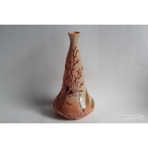 Vase �maill� LEGRAS Algues
