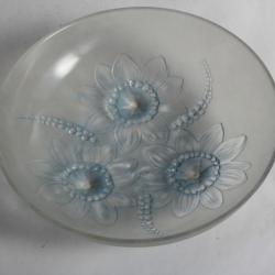 SABINO Coupe verre opalescent An&eacute;mones Art d&eacute;co