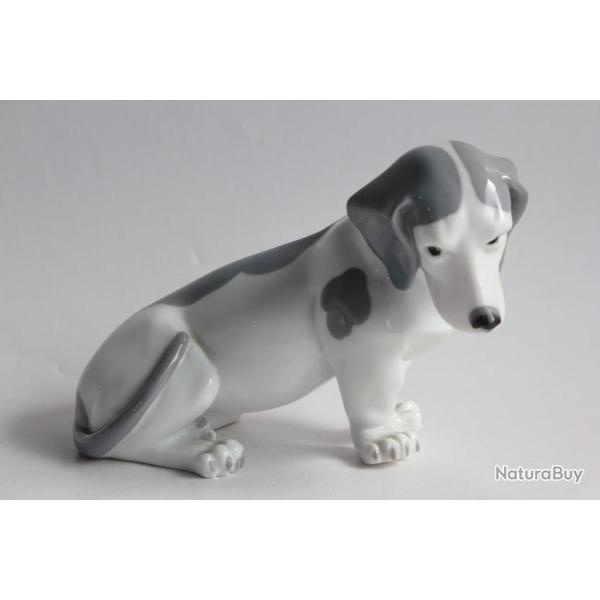 Chien Teckel porcelaine Metzler & Ortloff Ilmenau Allemagne