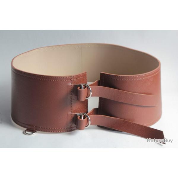 Christian DIOR Ceinture large cuir marron T36