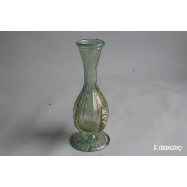 Vase Murano vert or Barovier & Toso