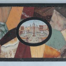 Plaque micro-mosa&iuml;que Place Saint Pierre Vatican Rome Italie