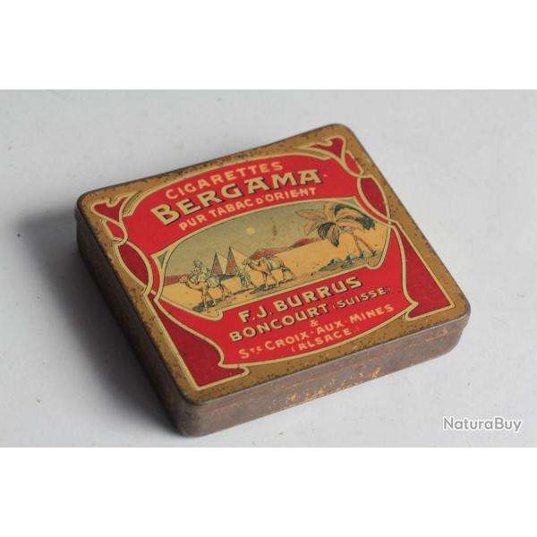 Bo�te � Cigarettes t�le Bergama F.J. Burrus Suisse