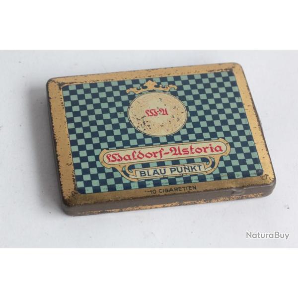 Bo�te � Cigarettes t�le Waldorf-Astoria blau punkt