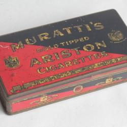Bo&icirc;te &agrave; Cigarettes t&ocirc;le Muratti's Ariston gold tipped