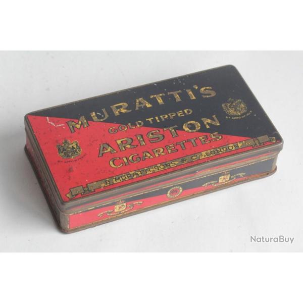 Bo�te � Cigarettes t�le Muratti's Ariston gold tipped