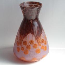 Charles SCHNEIDER Le verre Fran&ccedil;ais Vase aux Cerises Art d&eacute;co