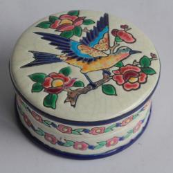 LONGWY Boite ronde Oiseau &eacute;maux
