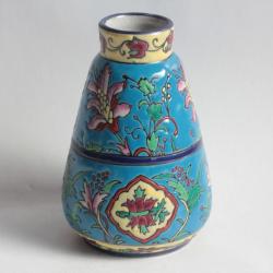 Vase c&eacute;ramique &eacute;maux de Louvi&egrave;re Belgique